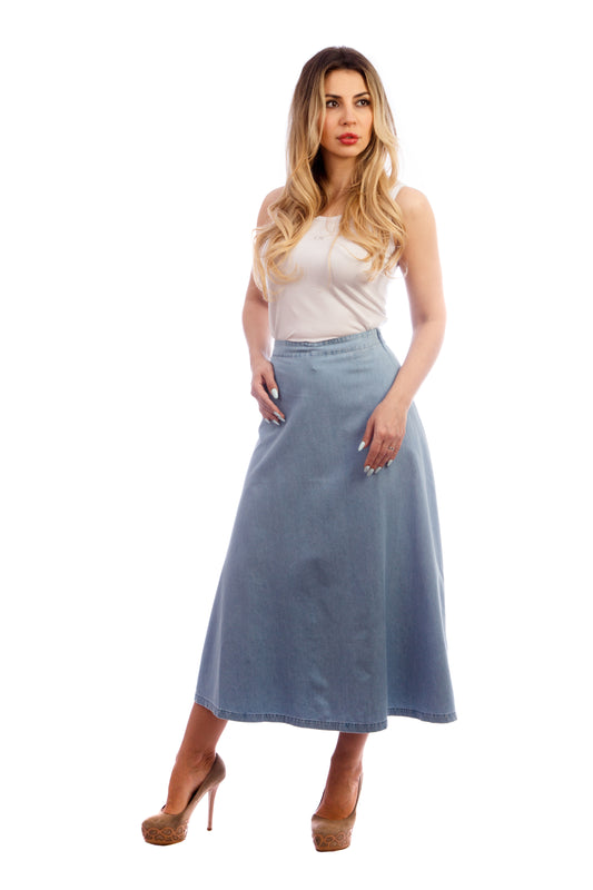 "Lafei-Nier" Denim Long Skirt