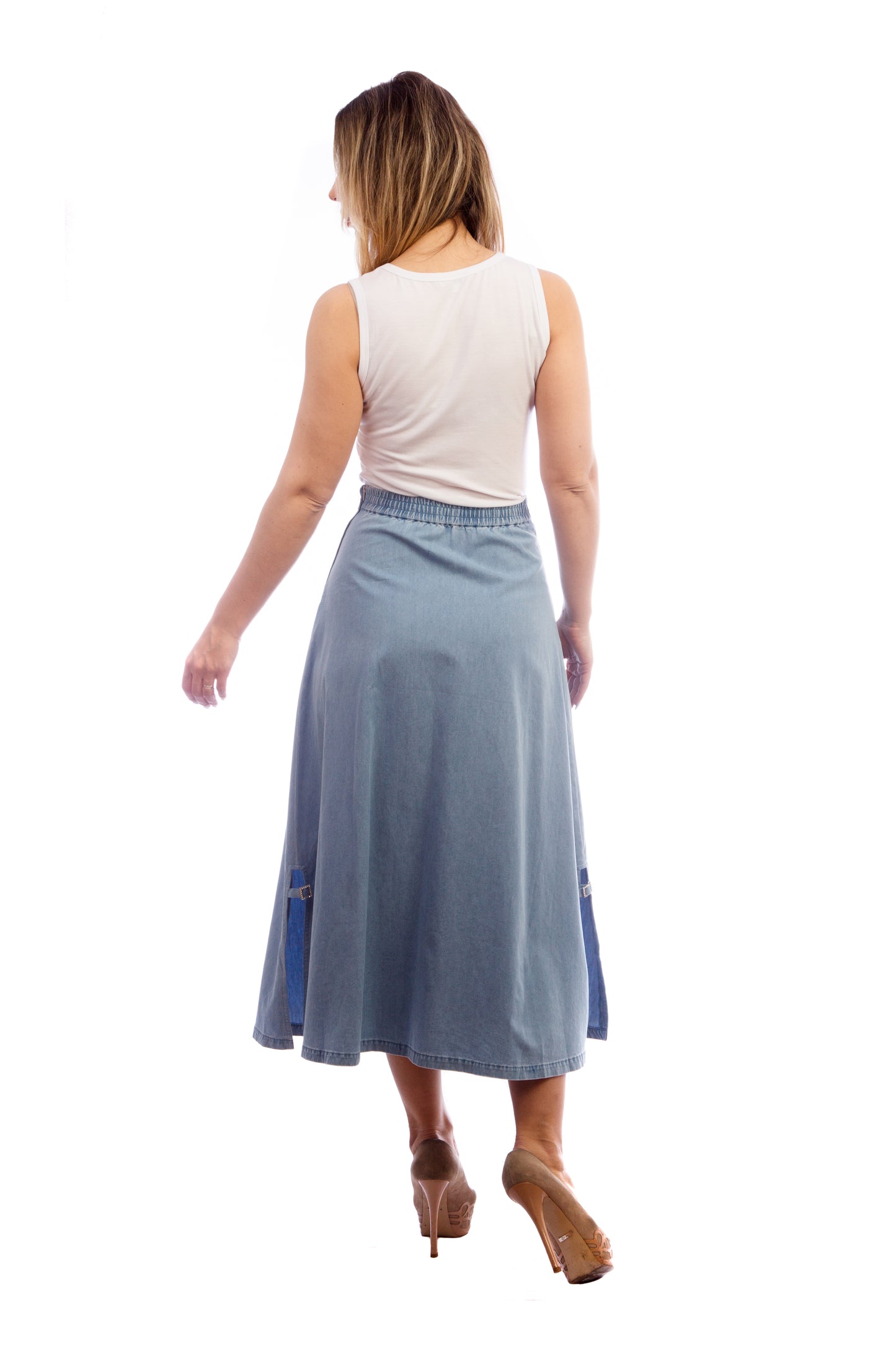 "Lafei-Nier" Denim Long Skirt