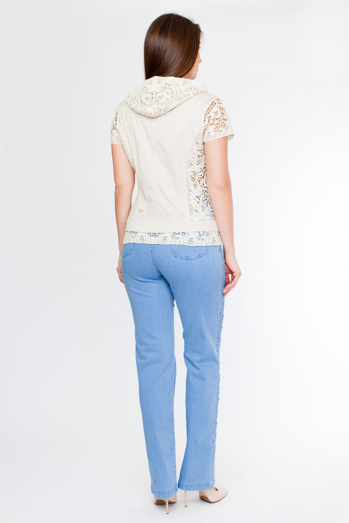 "Lafei-Nier" Straight Jeans with Lace